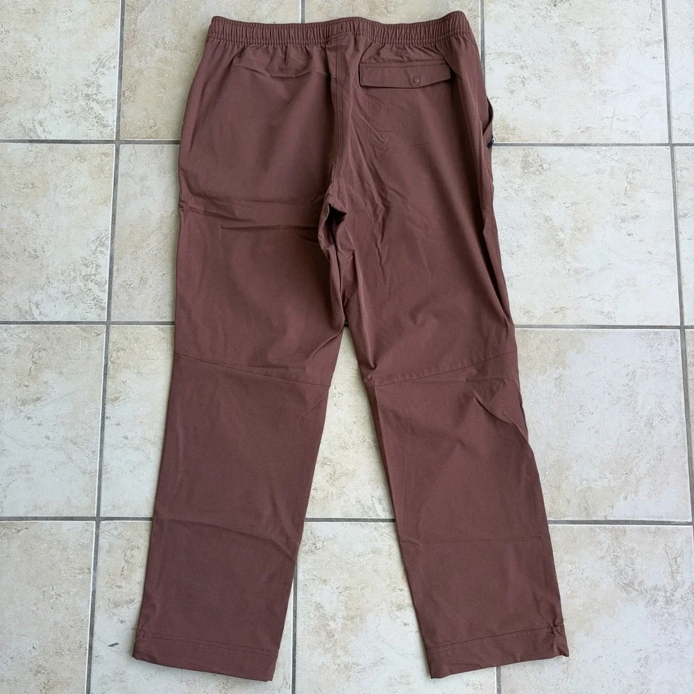 LL Bean Pants Mens Large Brown Multisport Performance Stretchy Baggy 30" NWT - Picture 8 of 14